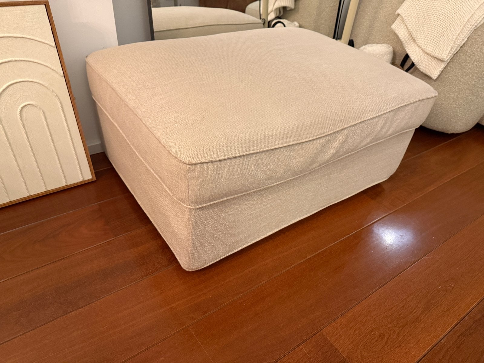 IKEA KIVIK Hocker/Voetenbank met opbergruimte, Huis en Inrichting, Ophalen, Zo goed als nieuw, 75 tot 100 cm, Stof