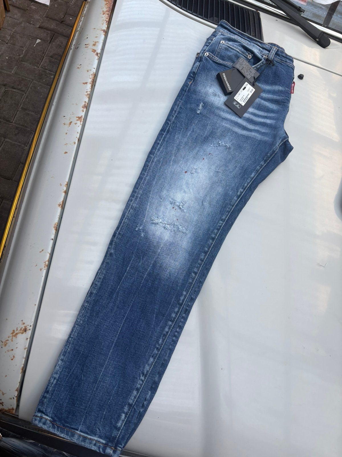 Dsquared jeans spijkerbroek m54 34/34 slim pantalon original, Ophalen of Verzenden, Nieuw, Blauw, W33 - W34 (confectie 48/50)