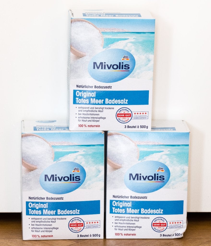 7 Zeven pakken Mivolis zeezout uit de Dode zee. (3 st foto), Ophalen, Nieuw, Bad & Douche