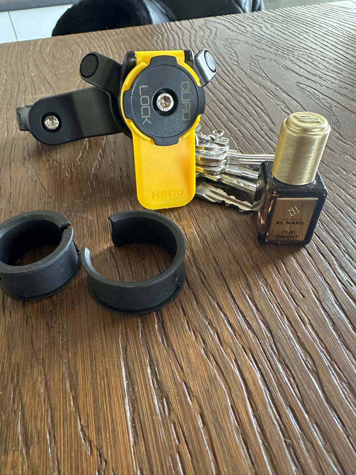fiets/motorhouder met accessoires, Ophalen of Verzenden, Gebruikt