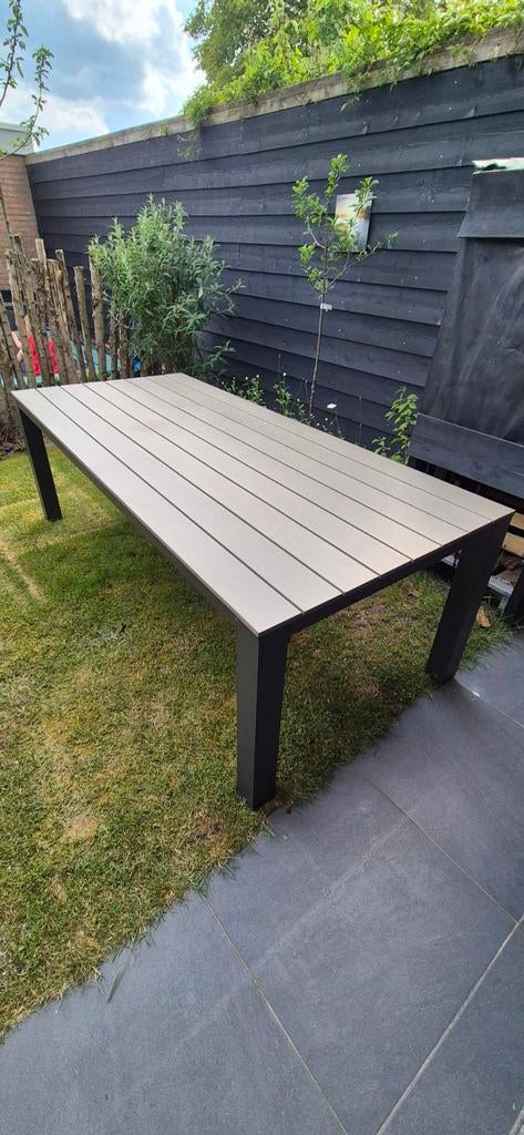 Bois le Duc tuintafel 220x100cm met 6 stoelen, Tuin en Terras, Tuintafels, Ophalen, Gebruikt, Rechthoekig, Aluminium