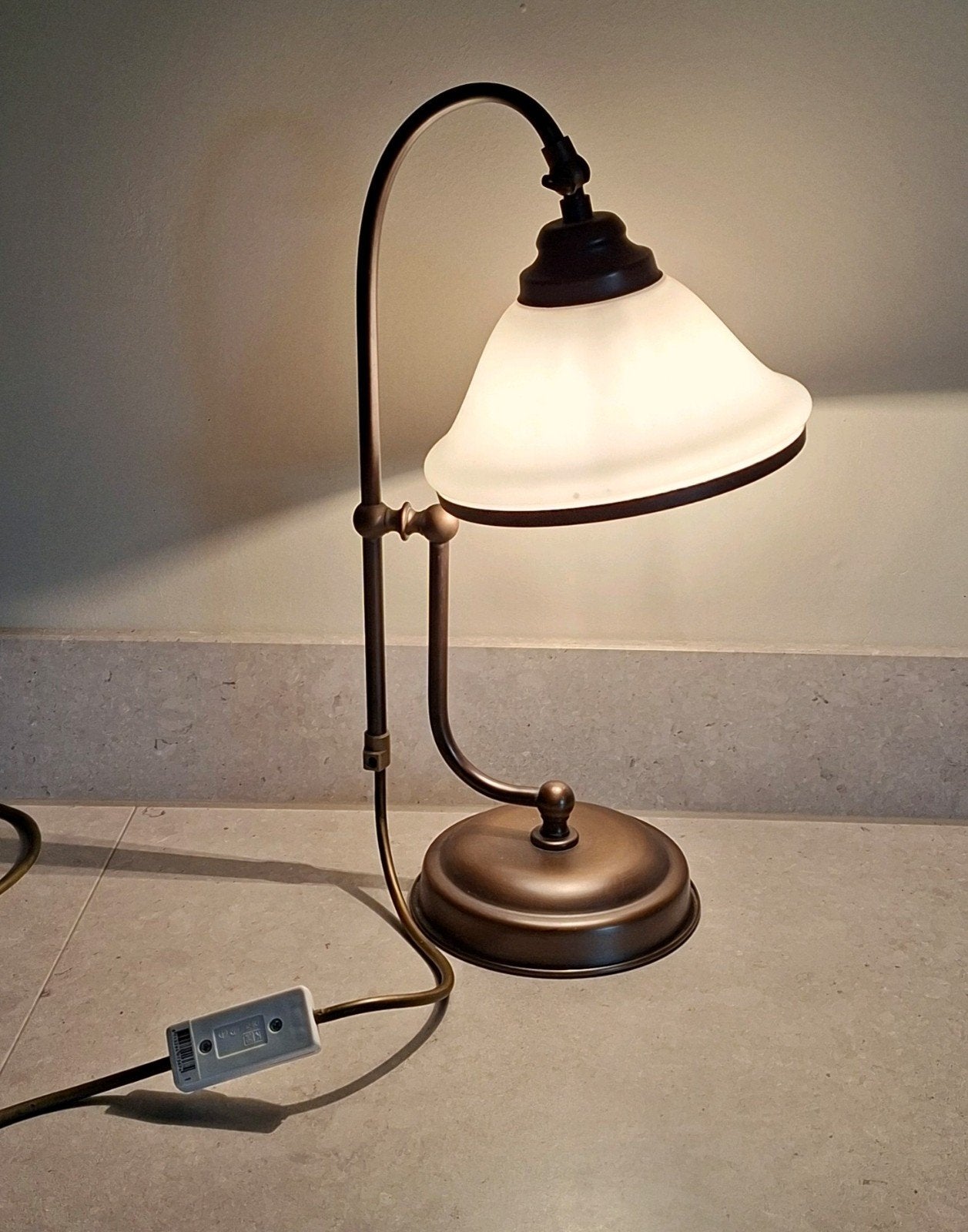 Prachtige Vintage HaWa Notarislamp / Bureaulamp, Ophalen of Verzenden, Gebruikt, Metaal