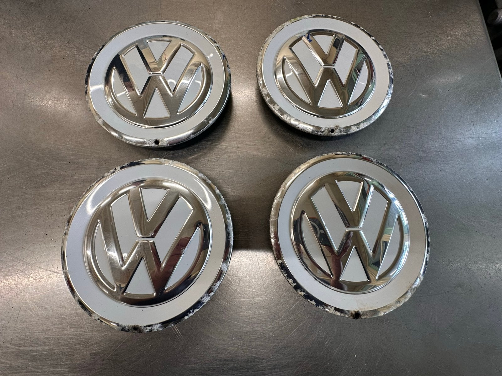 VW Up! Naafdeksels (4 stuks), Auto diversen, Wieldoppen, Ophalen of Verzenden, Gebruikt