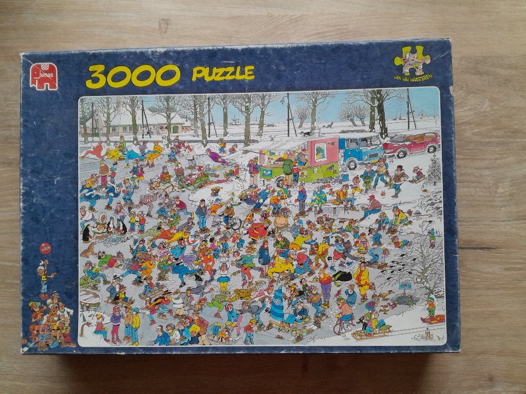 Puzzel Winterplezier, Ophalen, Meer dan 1500 stukjes, Gebruikt, Legpuzzel