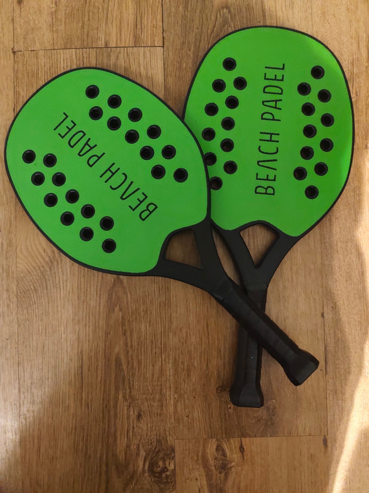 Set van 2 Beach Padel rackets - Groen, Sport en Fitness, Ophalen, Gebruikt, Padel-accessoire