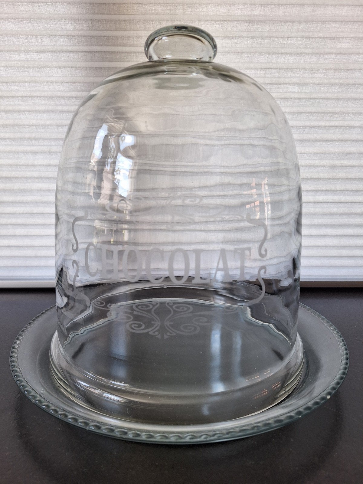 Nieuwe stolp met onderbord, Glas, Ophalen of Verzenden, Nieuw, 31 cm