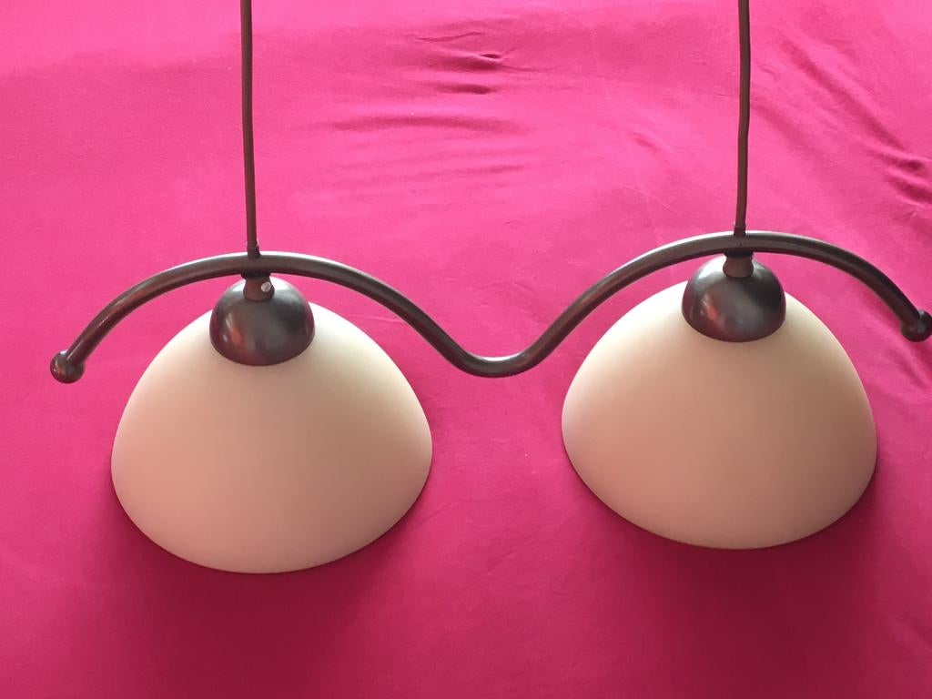 3 delige (hang) lampenset van Massive, Ophalen of Verzenden, Gebruikt, Glas