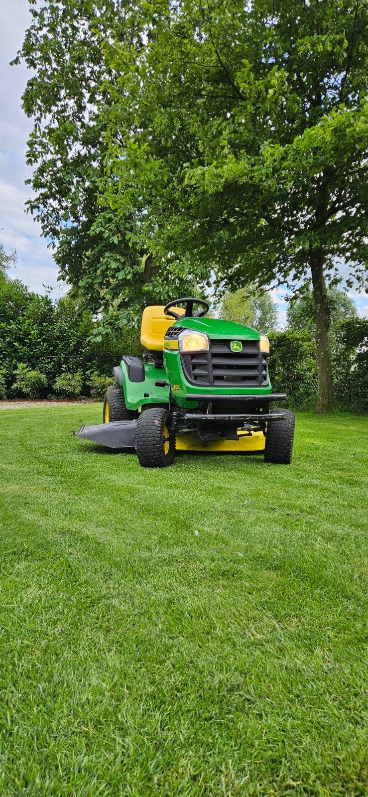 John Deere X125 Zitmaaier - Zo goed als nieuw, John Deere, Cirkelmaaier, Ophalen of Verzenden, Zo goed als nieuw