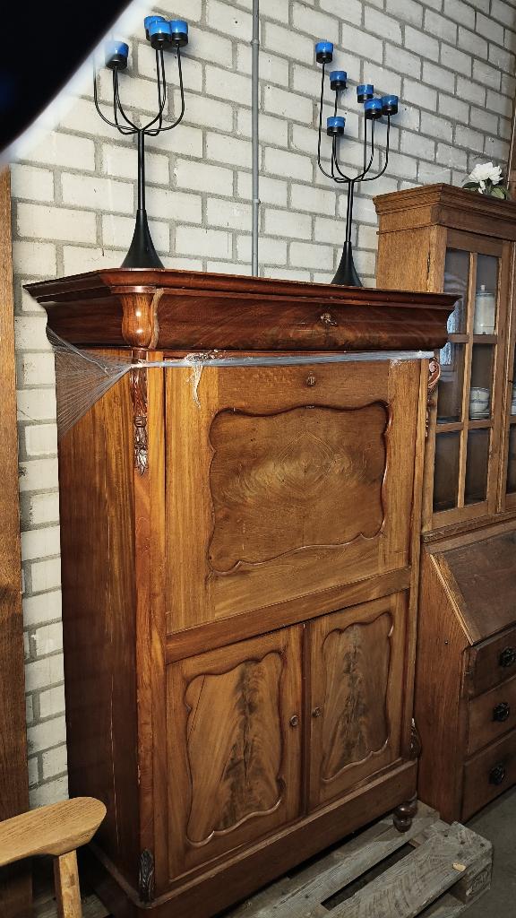 Antieke secretaire met kluisje, Ophalen, Gebruikt, Antiek
