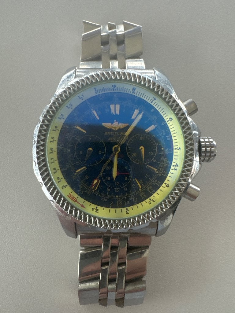 Breitling Bentley Motors Special Edition Chronometer, Staal, Gebruikt, Staal, Breitling