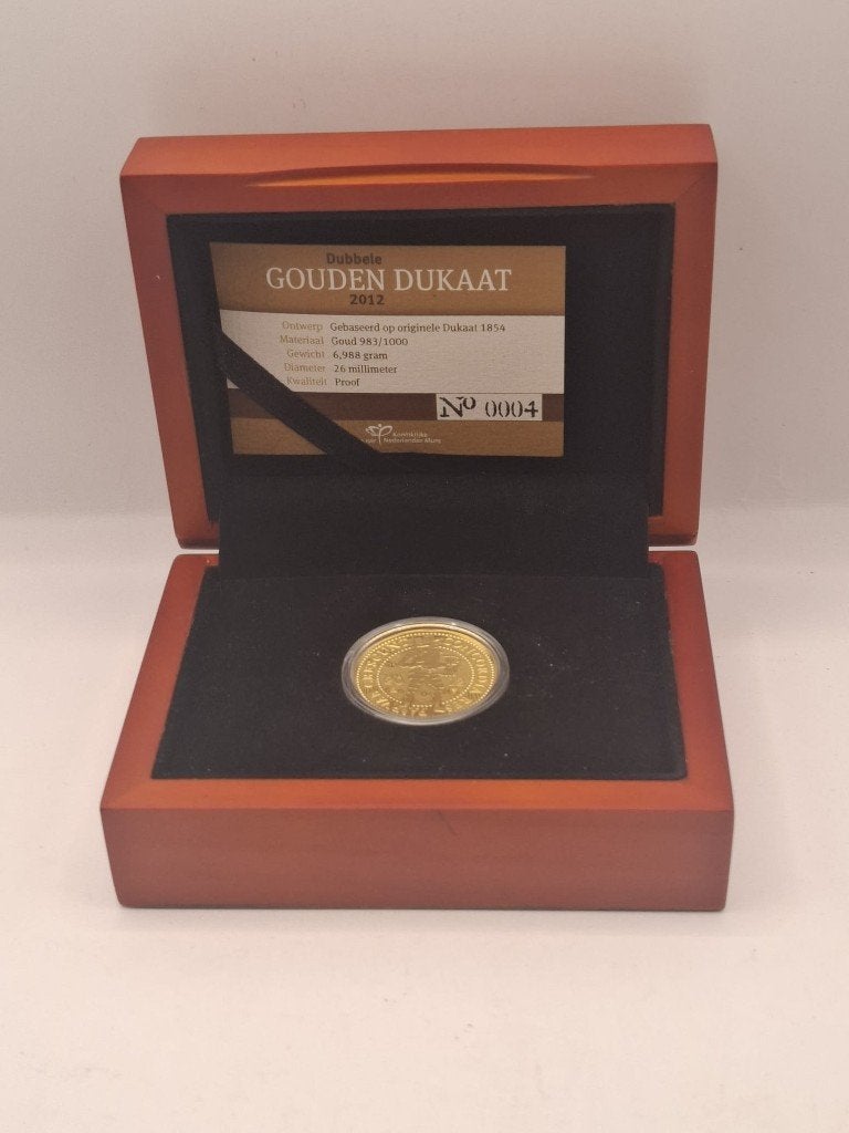 Dubbele gouden dukaat 2012 (Proof) met certificaat nr 0004, Koningin Beatrix, Losse munt, Goud, Overige waardes