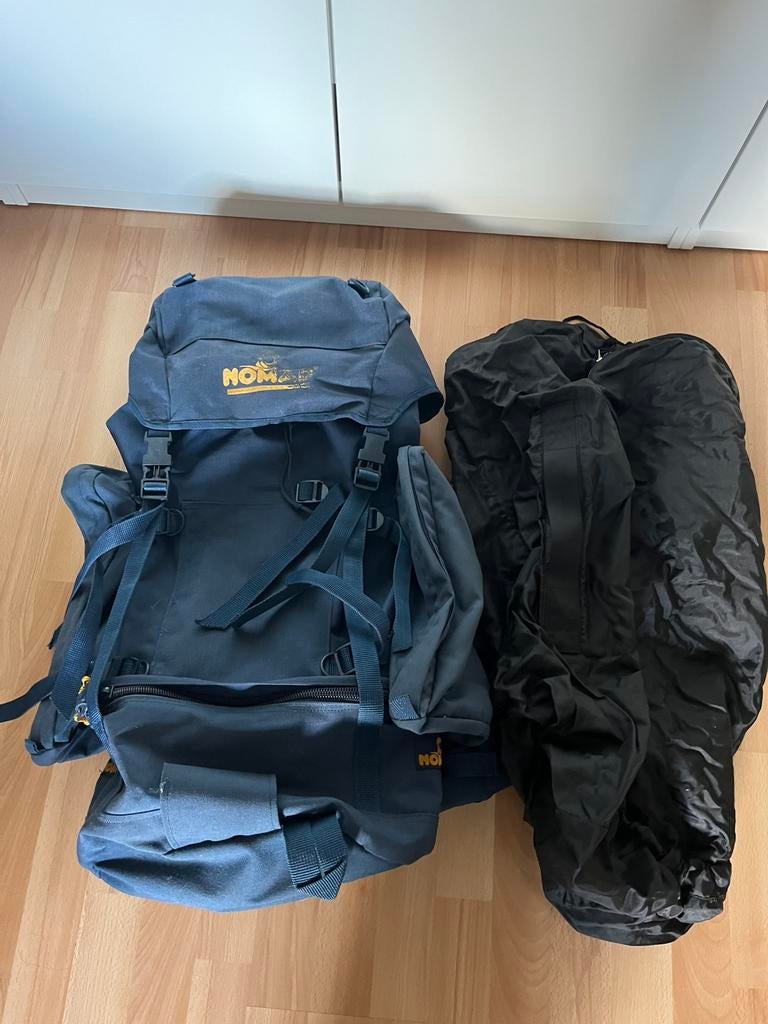 Rugzak Nomad + reistas, 30 cm of meer, Gebruikt, Blauw, Ophalen of Verzenden