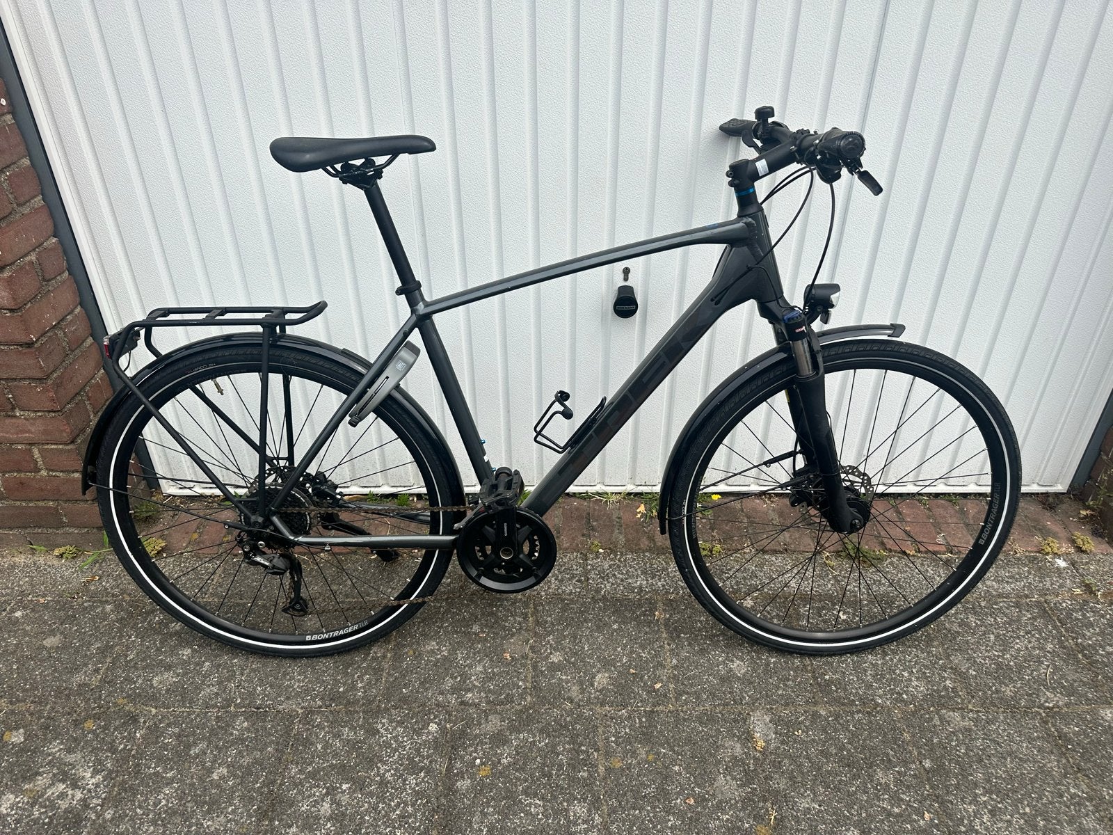 Trek Dual Sport 3 equipet heren XL Hybride Fiets -  zgan, 28 inch, Vering, Zo goed als nieuw, Meer dan 20 versnellingen