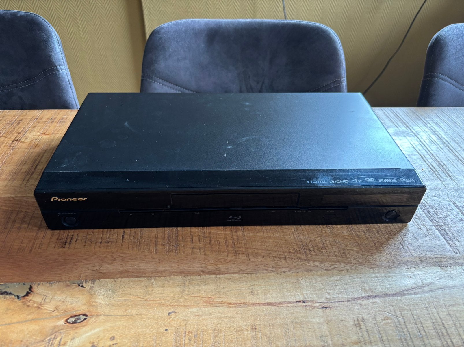 Blu-Ray speler BDP-333 PIONEER + 4 blu-ray discs, Audio, Tv en Foto, Blu-ray-spelers, Ophalen, Gebruikt, Overige merken