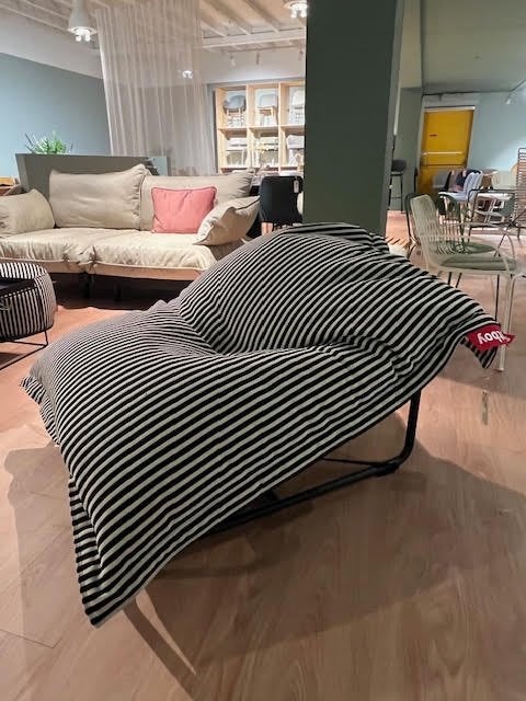 Fatboy fauteuil + zitzak, Ophalen, Gebruikt, Zwart, Stof