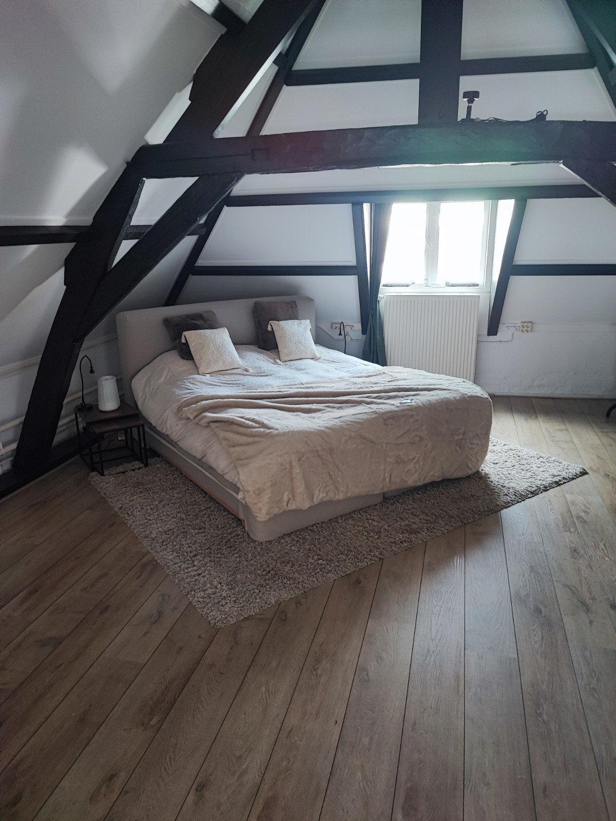 Tweepersoonsbed IKEA, Ophalen, Gebruikt, Modern, Sfeervol, Beige