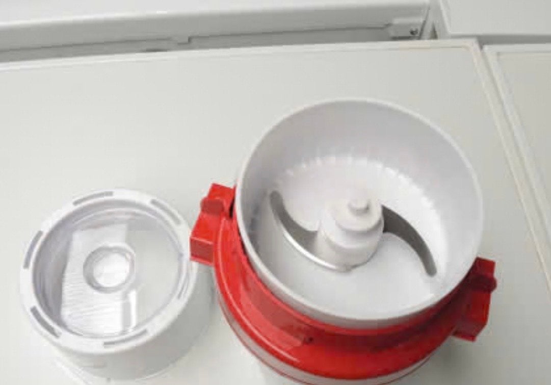 hakmolen/blender - Royal Swiss Power Chopper Rood/Wit, Witgoed en Apparatuur, Ophalen, Zo goed als nieuw, Vaatwasserbestendig