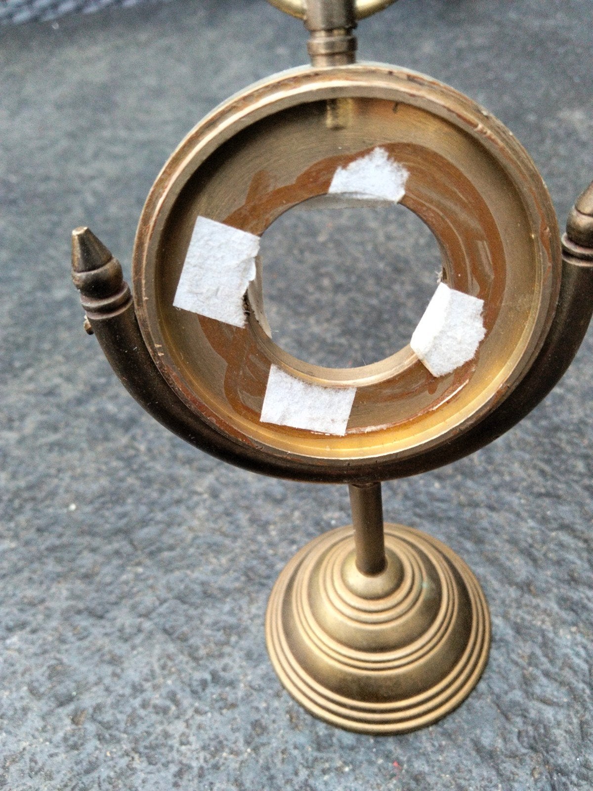 Antieke messing standaard, Ophalen of Verzenden