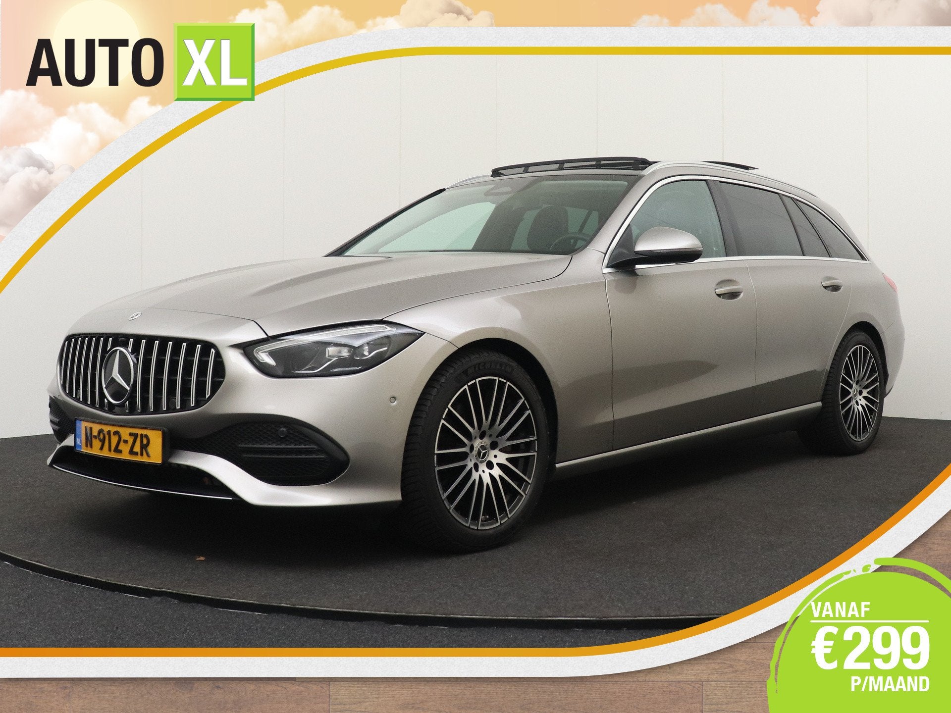 Mercedes-Benz C-Klasse Estate 200 204 PK Luxury Pano-dak Ada, Auto's, Automaat, Dealer onderhouden, Achterwielaandrijving, 4 cilinders
