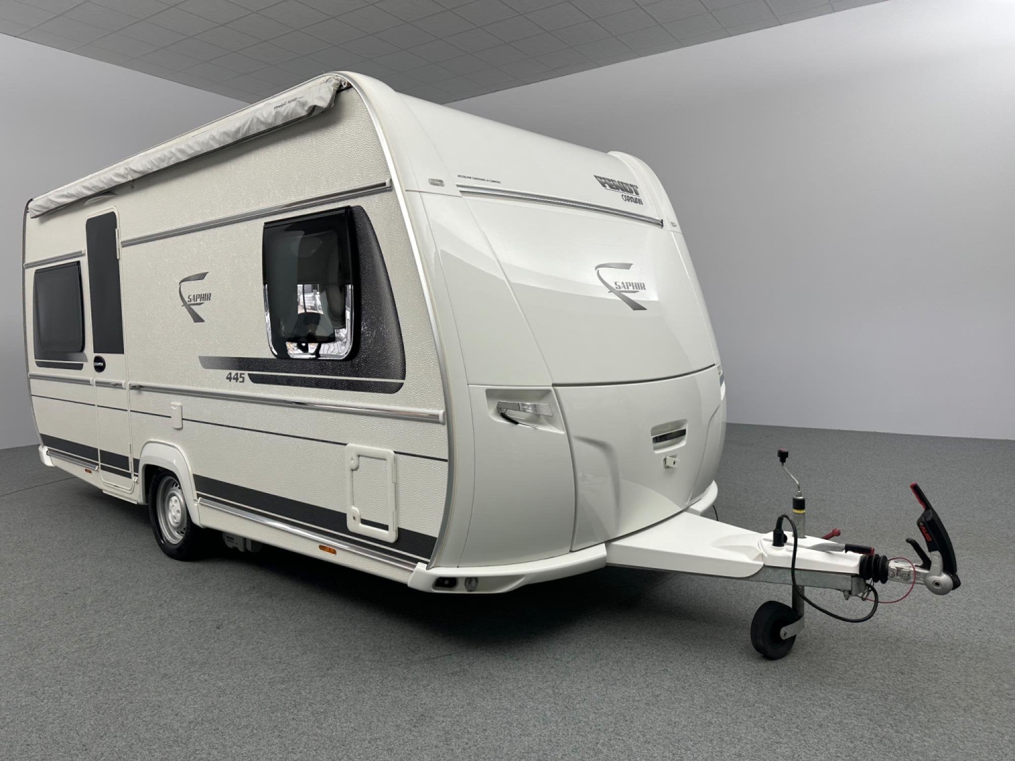 Fendt Saphir 445 TFB Zakluifel Mover Voortent, Caravans en Kamperen, Caravans, Rondzit, Lengtebed, Tot en met 4, 1000 - 1250 kg