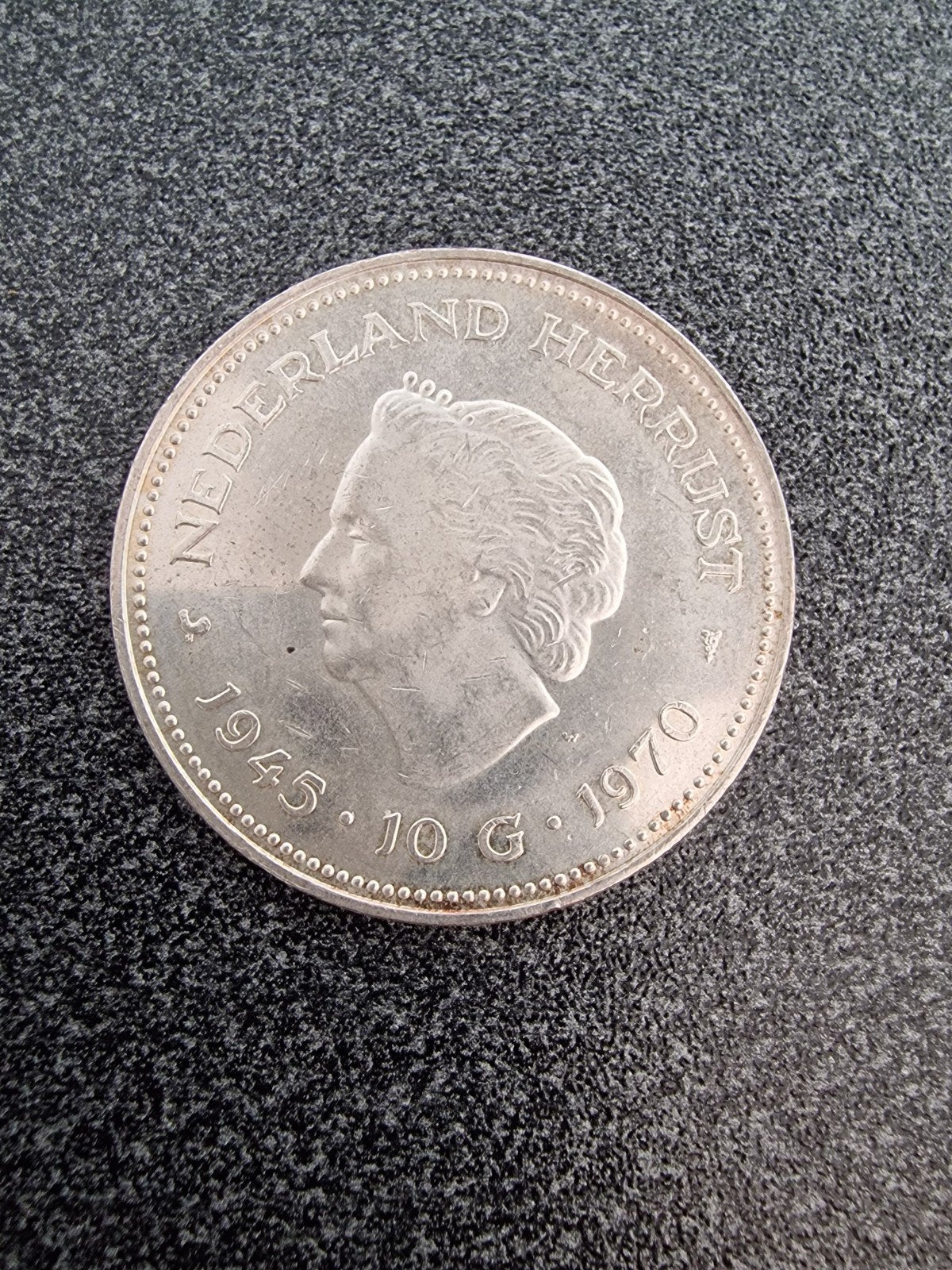 Zilveren 10 Gulden Munt Koningin Juliana 1970, Postzegels en Munten, Munten | Nederland, Koningin Juliana, Zilver, Ophalen of Verzenden