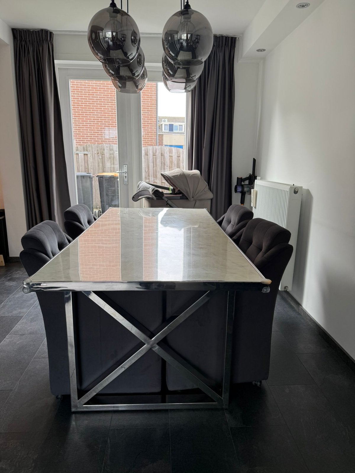 Richmond eettafel - marmer - Goede staat, Ophalen, Overige materialen, Gebruikt, 100 tot 150 cm