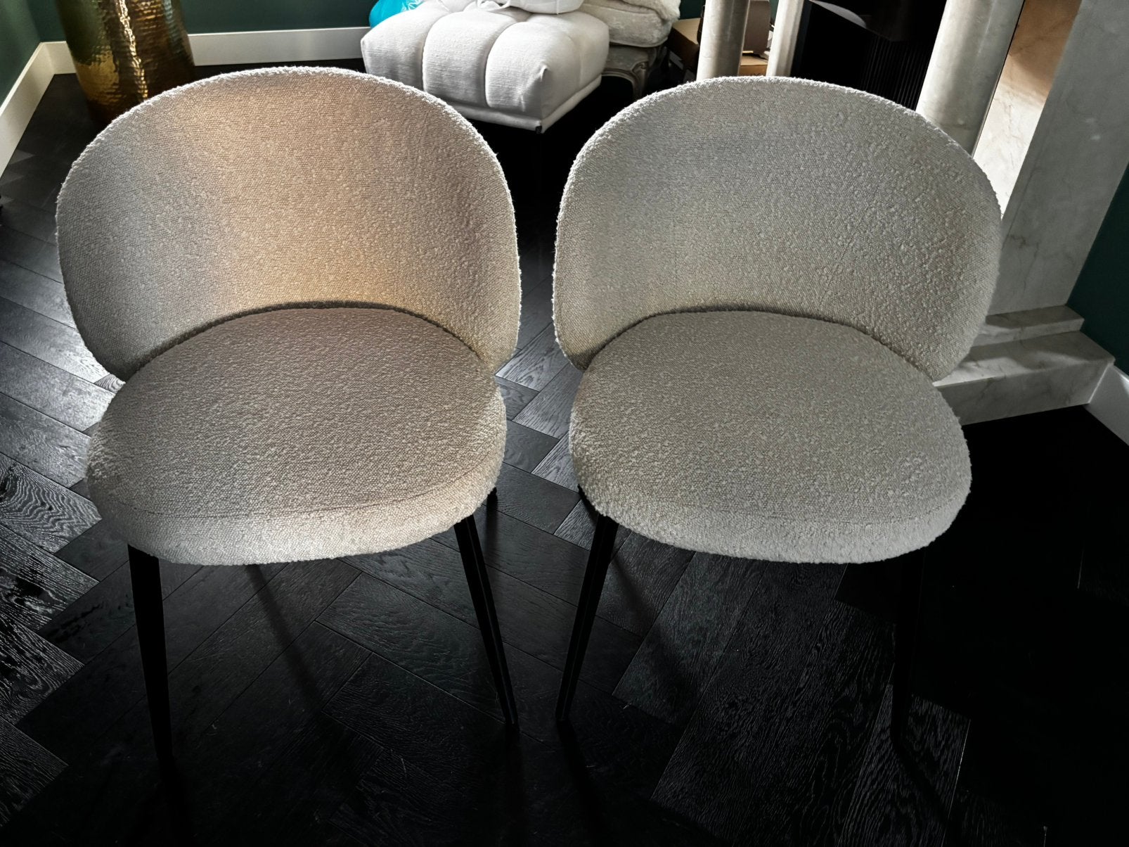 Eichholtz eetkamer stoelen Lloyd, Huis en Inrichting, Stoelen, Ophalen, Twee, Wit, Zo goed als nieuw