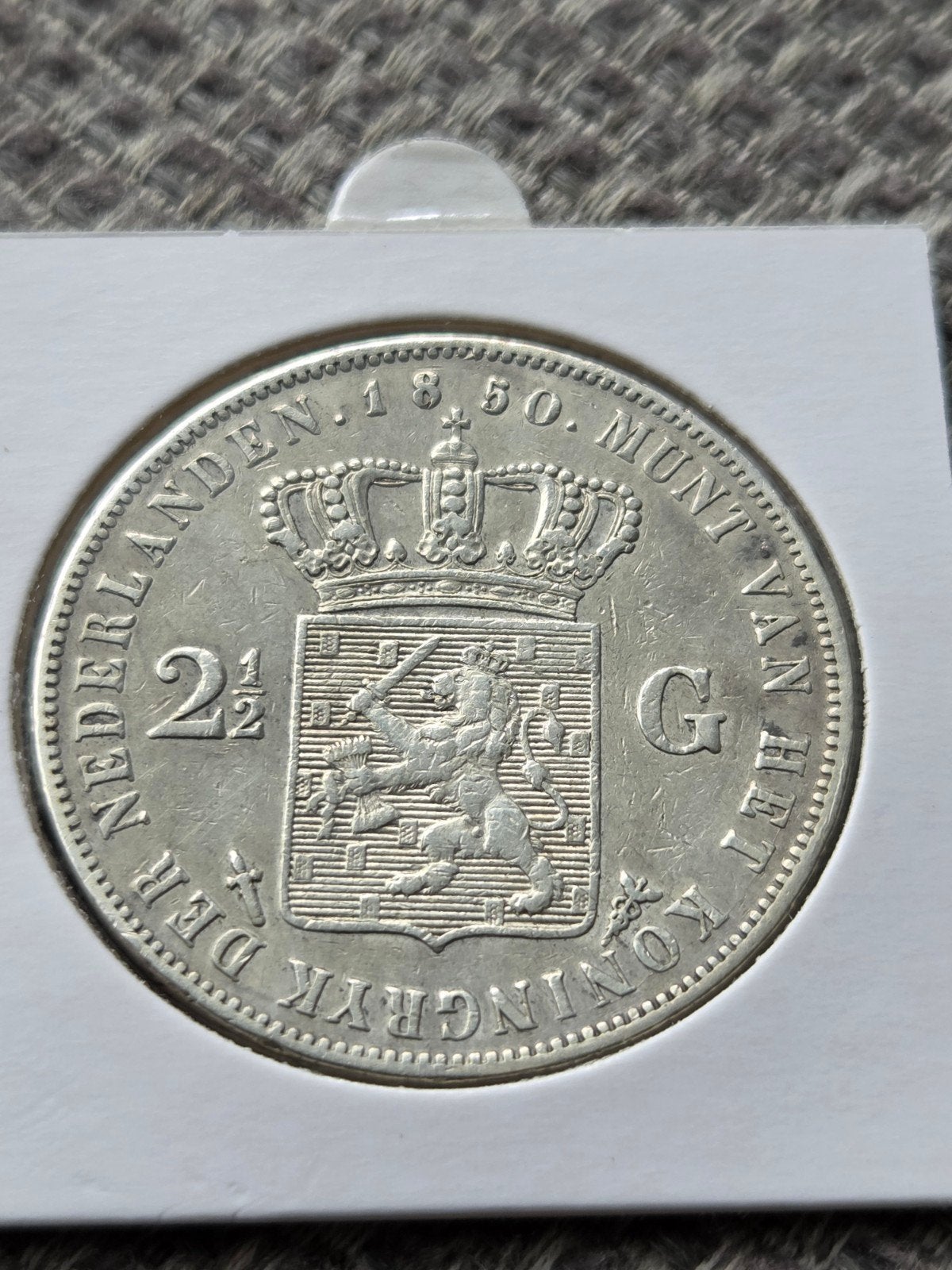 Rijksdaalder 1850, Postzegels en Munten, Ophalen of Verzenden, Koning Willem III, 2½ gulden