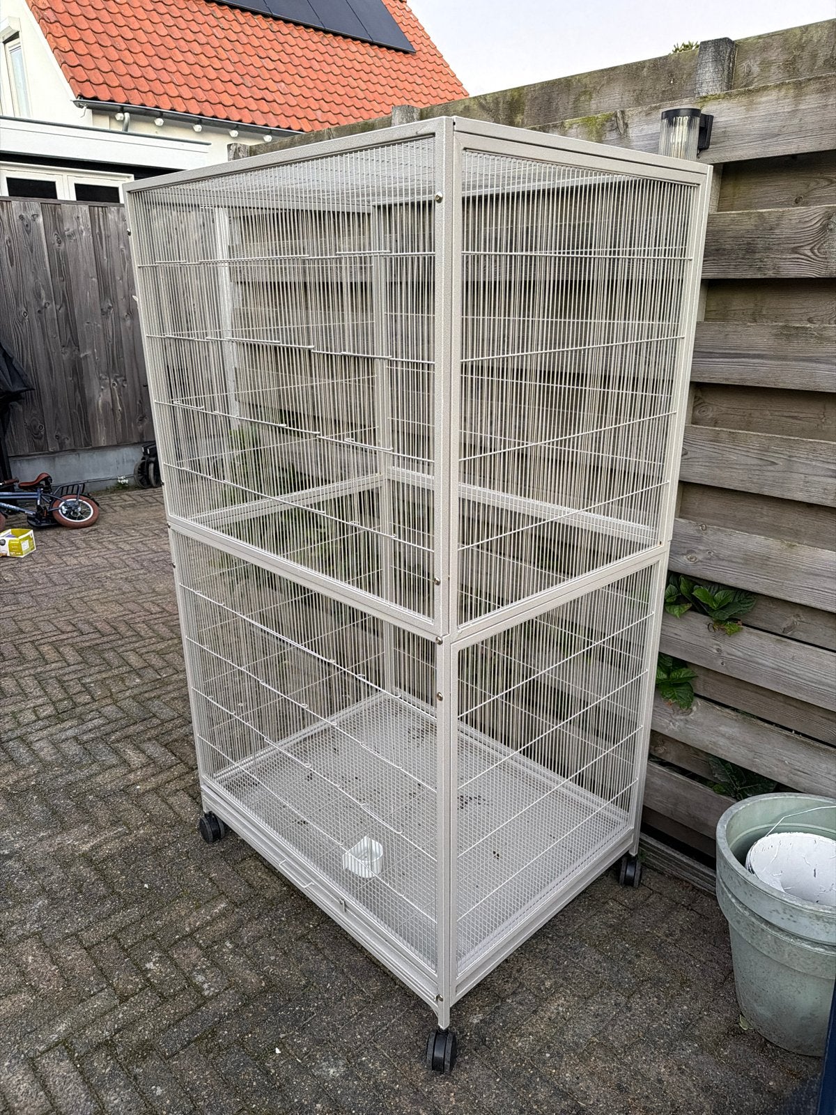 Verrijdbare voliere, vogelkooi, Ophalen, Zo goed als nieuw, Metaal, Volière