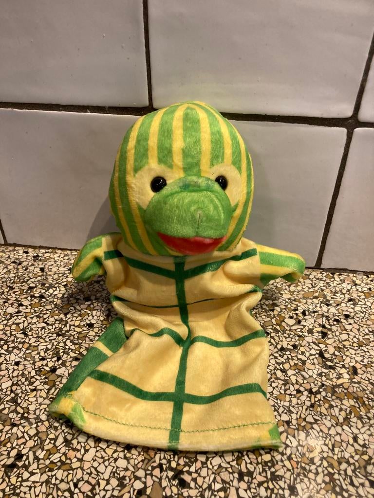 Handpop schildpad, Kinderen en Baby's, Speelgoed | Knuffels en Pluche, Ophalen of Verzenden, Zo goed als nieuw, Overige typen