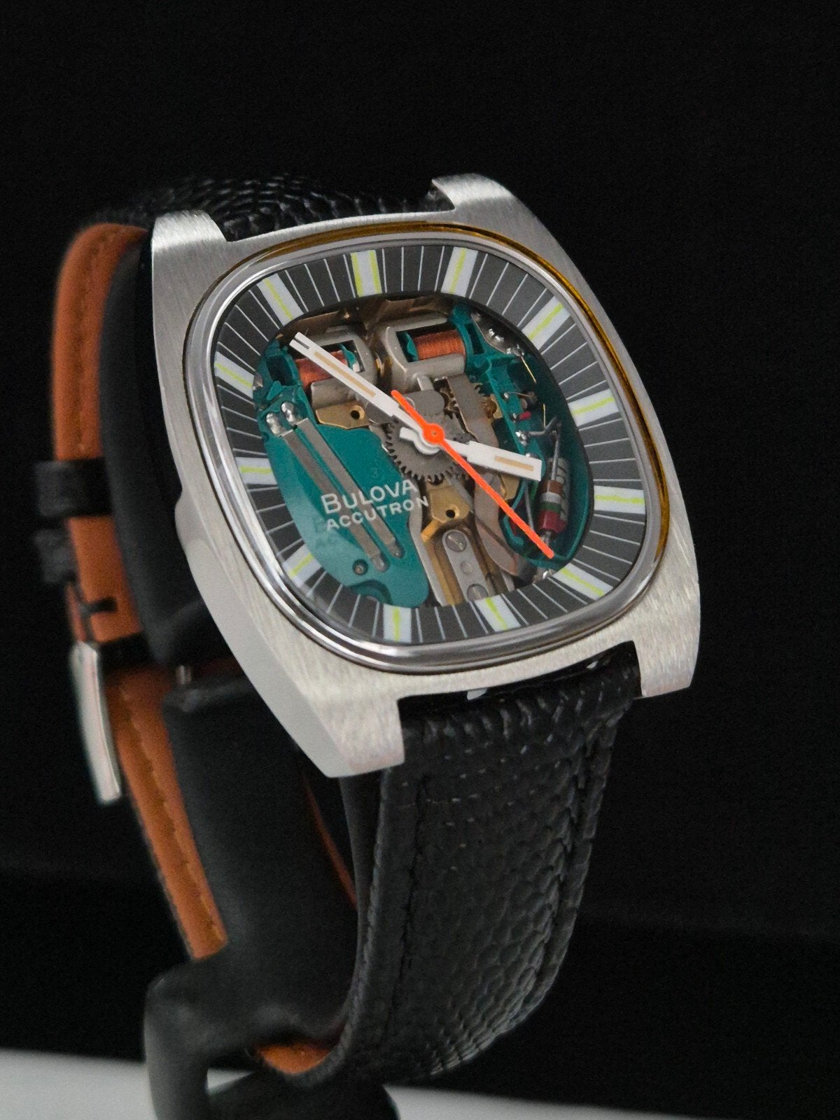 Bulova Accutron Spaceview 7323 uit 1973 - Mint staat, Overige merken, Leer, Staal, Polshorloge
