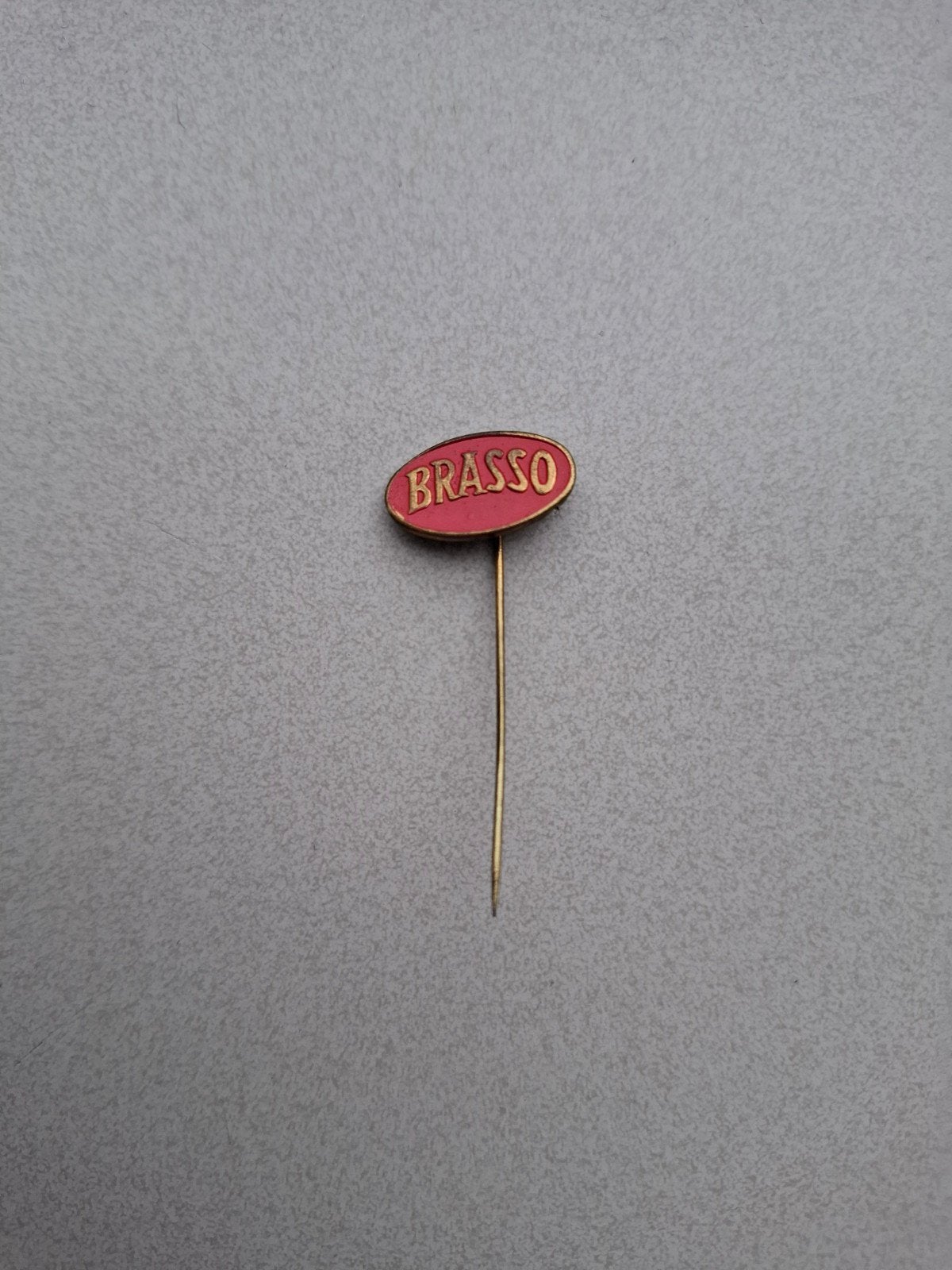 Vintage speldje pin prikker steekspeld BRASSO, Ophalen of Verzenden