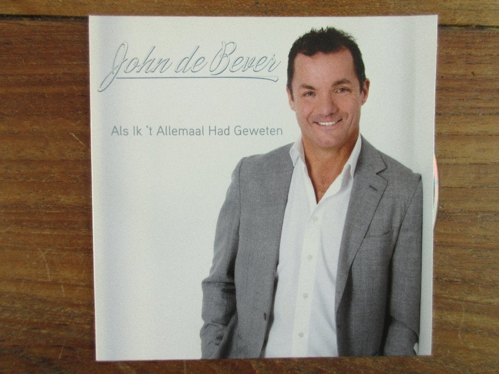 John De Bever Als Ik 't Allemaal Had Geweten - CD-single, Ophalen of Verzenden, Zo goed als nieuw