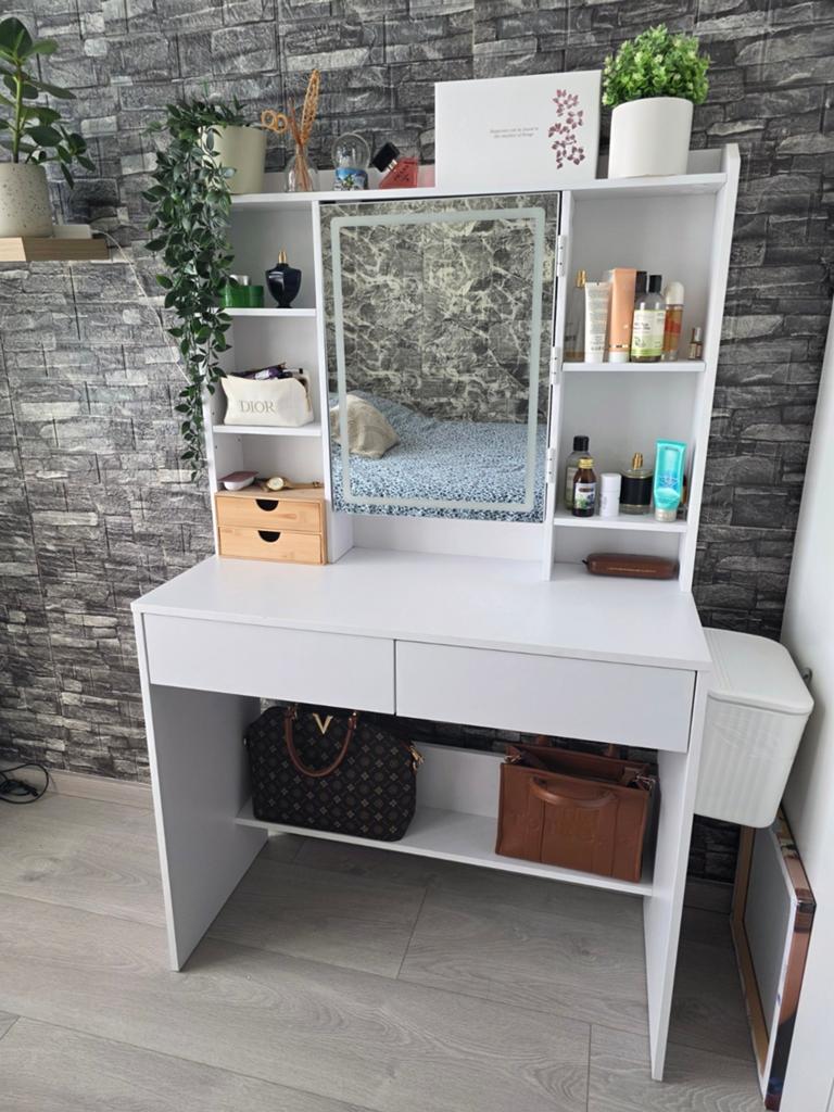 Mooie kaptafel met spiegel, Ophalen of Verzenden, Zo goed als nieuw, 50 tot 100 cm, 100 tot 150 cm