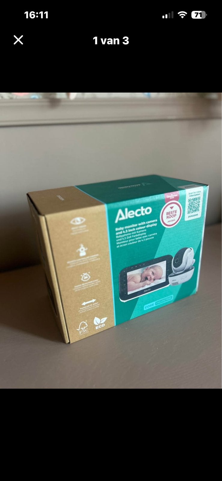 Alecto DVM200M - Babyfoon met Camera - Op afstand Beweegbaar, Ophalen, Nieuw