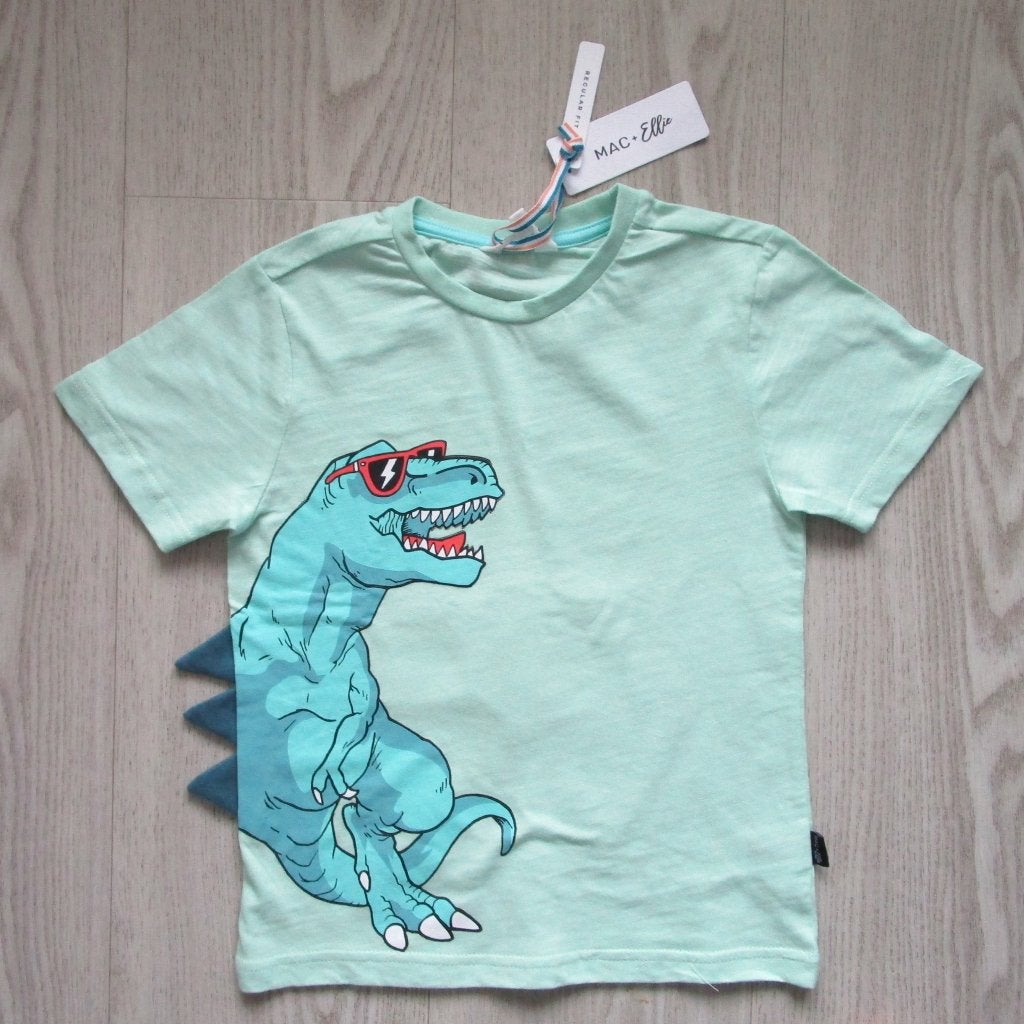 Mac + Ellie Dino T-shirt met 3D Stekels – Maat 110, Mac + Ellie, Nieuw, Ophalen of Verzenden, Shirt of Longsleeve