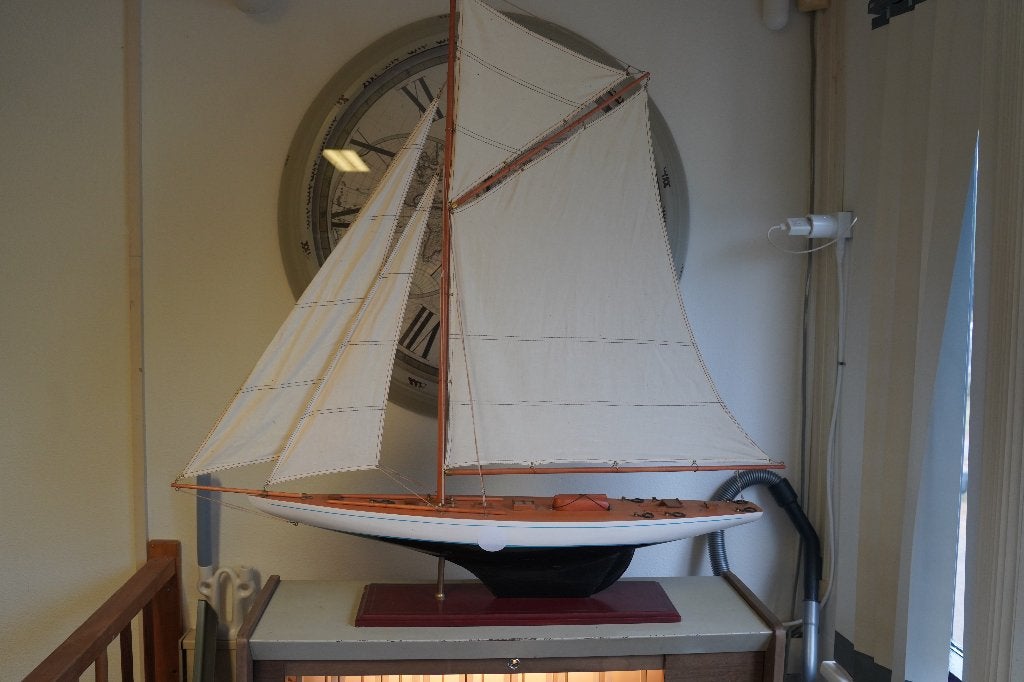Prachtig houten zeilboot model - Decoratief schip, Ophalen, Zo goed als nieuw, Groter dan 1:32, Overige merken