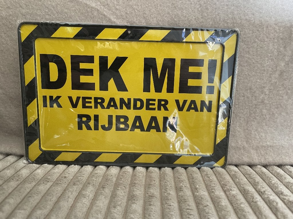 Dek me !! ,metalen giftcard, Ophalen of Verzenden, Www.pand50.nl, Info@pand50.nl, Printer 29B  Coevorden