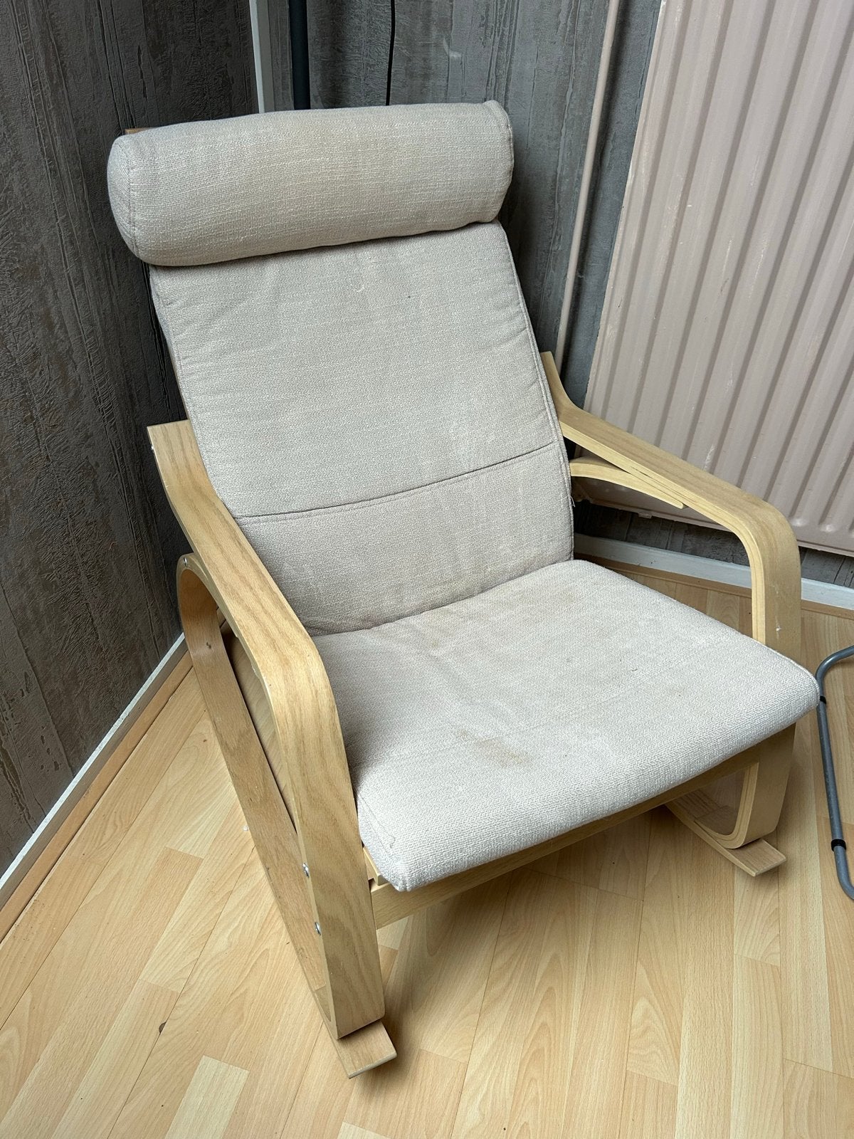 Comfortabele schommelstoel met lichte bekleding, Ophalen, Gebruikt, Overige kleuren, Eén