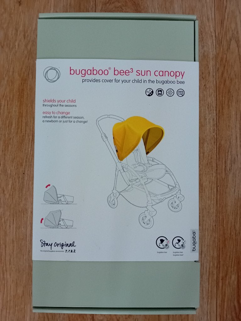 Nieuwe Bugaboo Bee zonnekap geel, Ophalen of Verzenden, Nieuw, Overige merken, Zonnekap