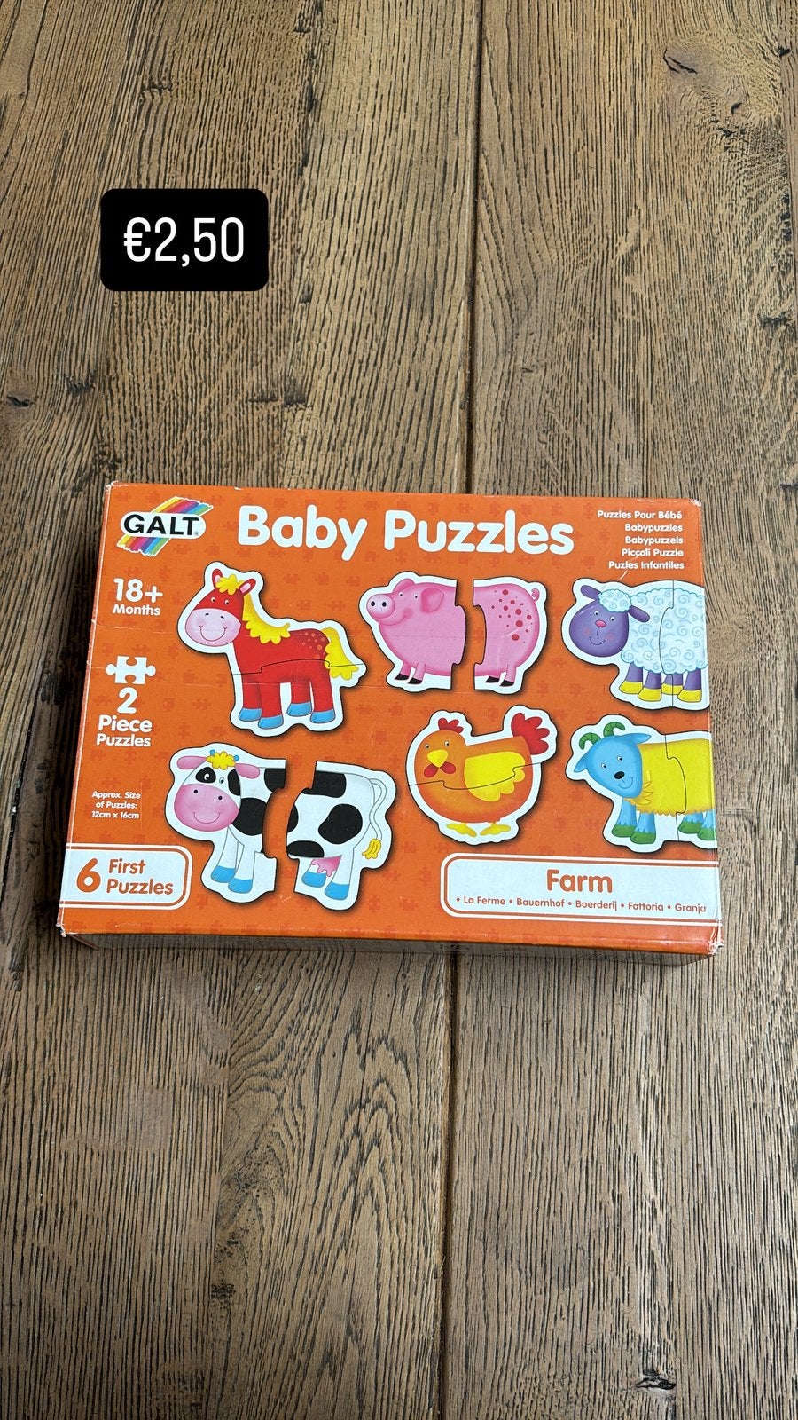 Leuke GALT Baby Puzzles – Farm, ., Ophalen of Verzenden, Zo goed als nieuw, .