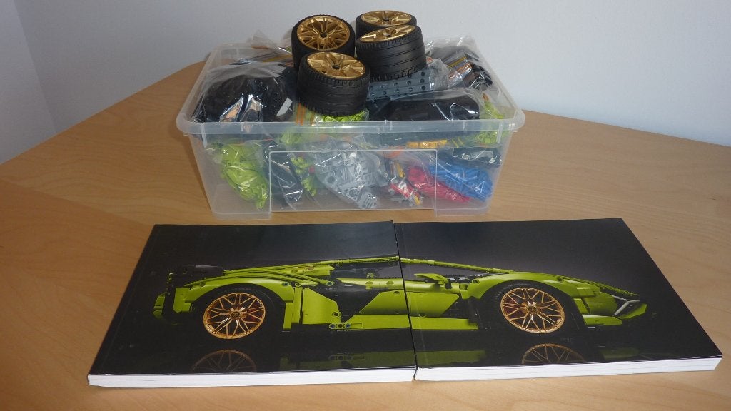 Lego, 42115, Technic, Lamborghini Sián FKP 37, geen doos, Gebruikt, Lego, Ophalen of Verzenden, Inclusief extra onderdelen