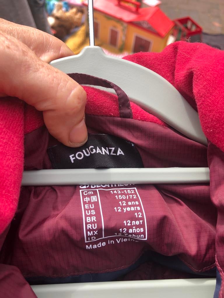 Fouganza gewatteerde jas maat 150/172 (12 jaar), Ophalen of Verzenden, Gebruikt, Jongen of Meisje, Jas
