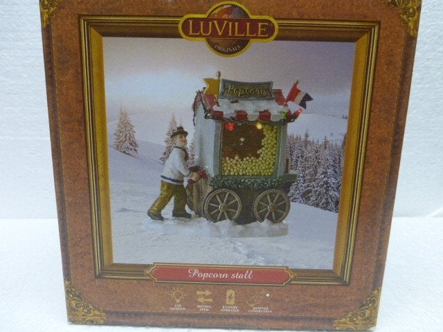 luville Popcorn Stall kerstdorp kraam kersthuisje accessoire, Ophalen of Verzenden, Zo goed als nieuw