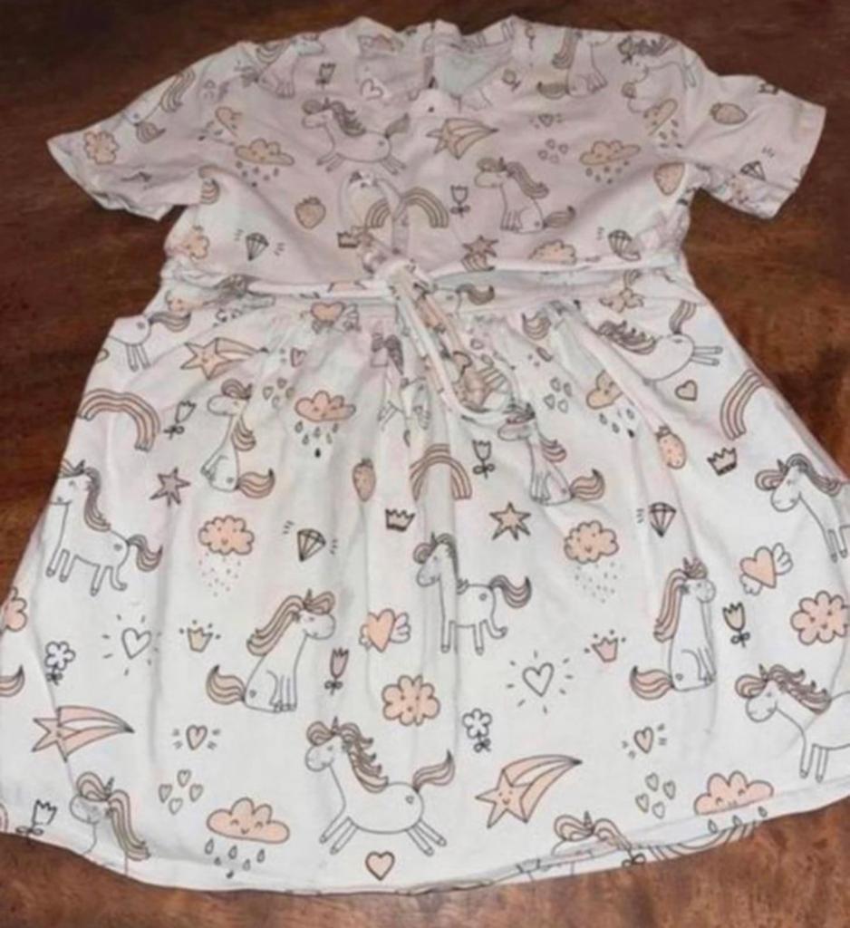 Jurk jurkje 104 unicorn eenhoorns zomer, Ophalen of Verzenden, Zo goed als nieuw, Meisje, Jurk of Rok