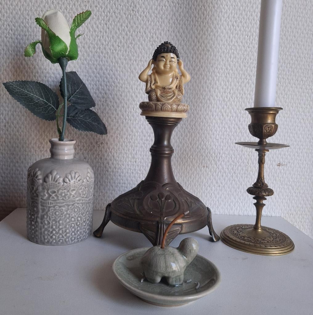 Masatoshi Boeddha Altaar Set Art Nouveau & Celadon, Antiek en Kunst, Ophalen of Verzenden