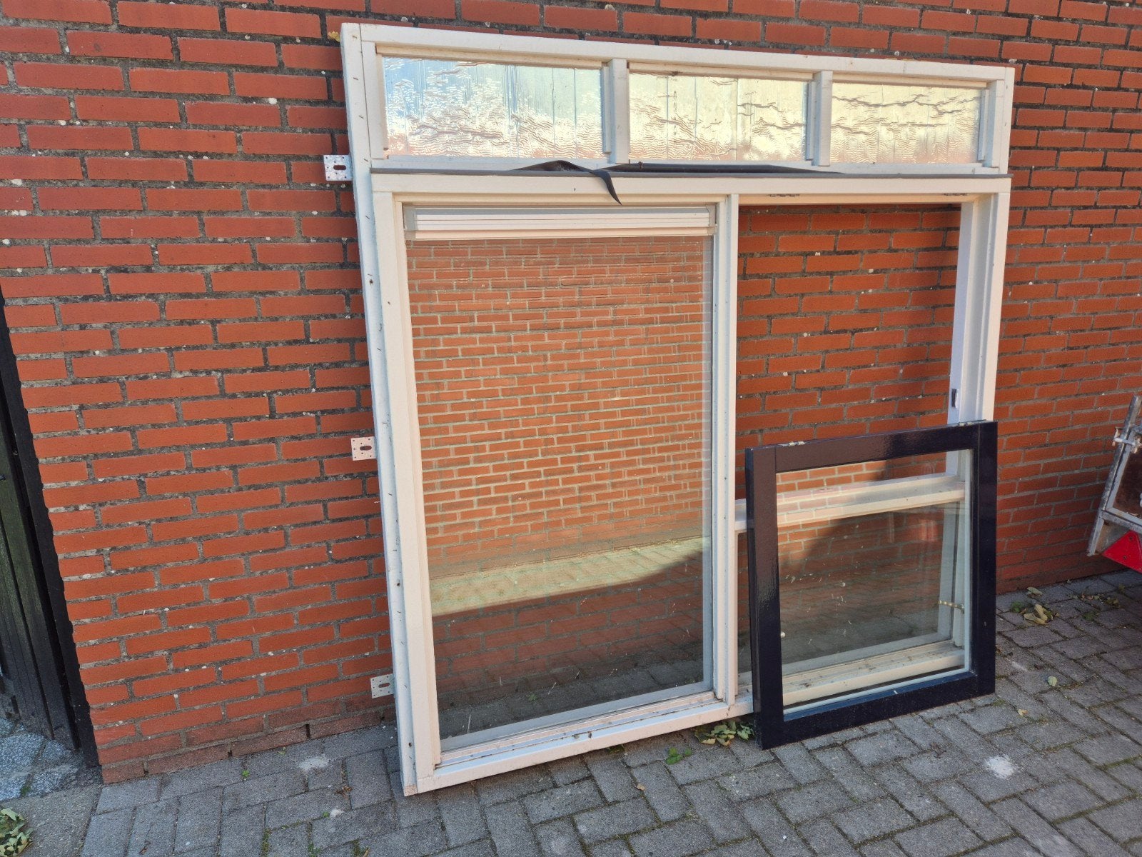Kozijn met uitzetraam dubbel glas, Doe-het-zelf en Verbouw, Kozijnen en Schuifpuien, Ophalen, Gebruikt, Hout, Raamkozijn