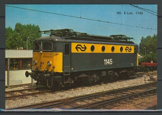 Locomotief Lok No. NS 1145 Foto Ansichtkaart Trein t-28 jdu, Ophalen of Verzenden, Zo goed als nieuw, Trein, Kaart of Prent