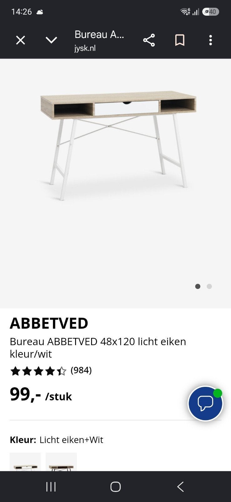 Bureau/laptop tafel, Computers en Software, Laptoptafels, Ophalen, Nieuw