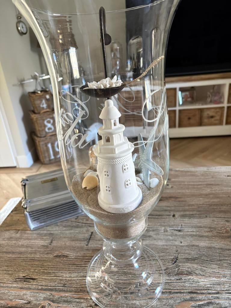 Riviera maison kandelaar, Huis en Inrichting, Ophalen of Verzenden, Zo goed als nieuw, Overige materialen, 25 tot 50 cm